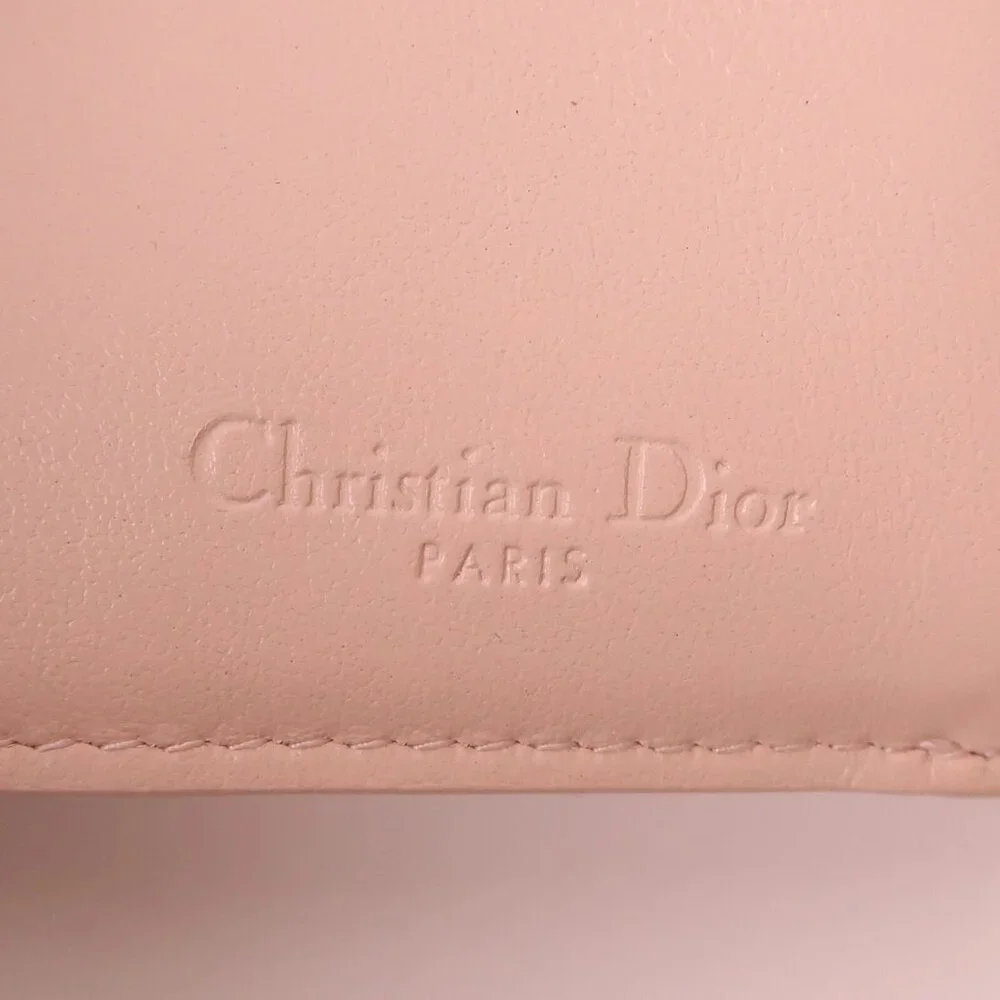 ❤️Authentic CHRISTIAN DIOR CD GHW Lady Dior Lotus Wallet❤️
